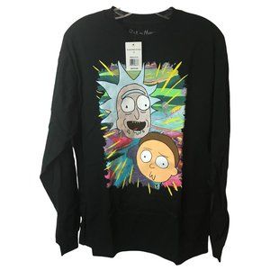 Rick And Morty Men's Graphic Long Sleeve T-Shirt (Size Medium)